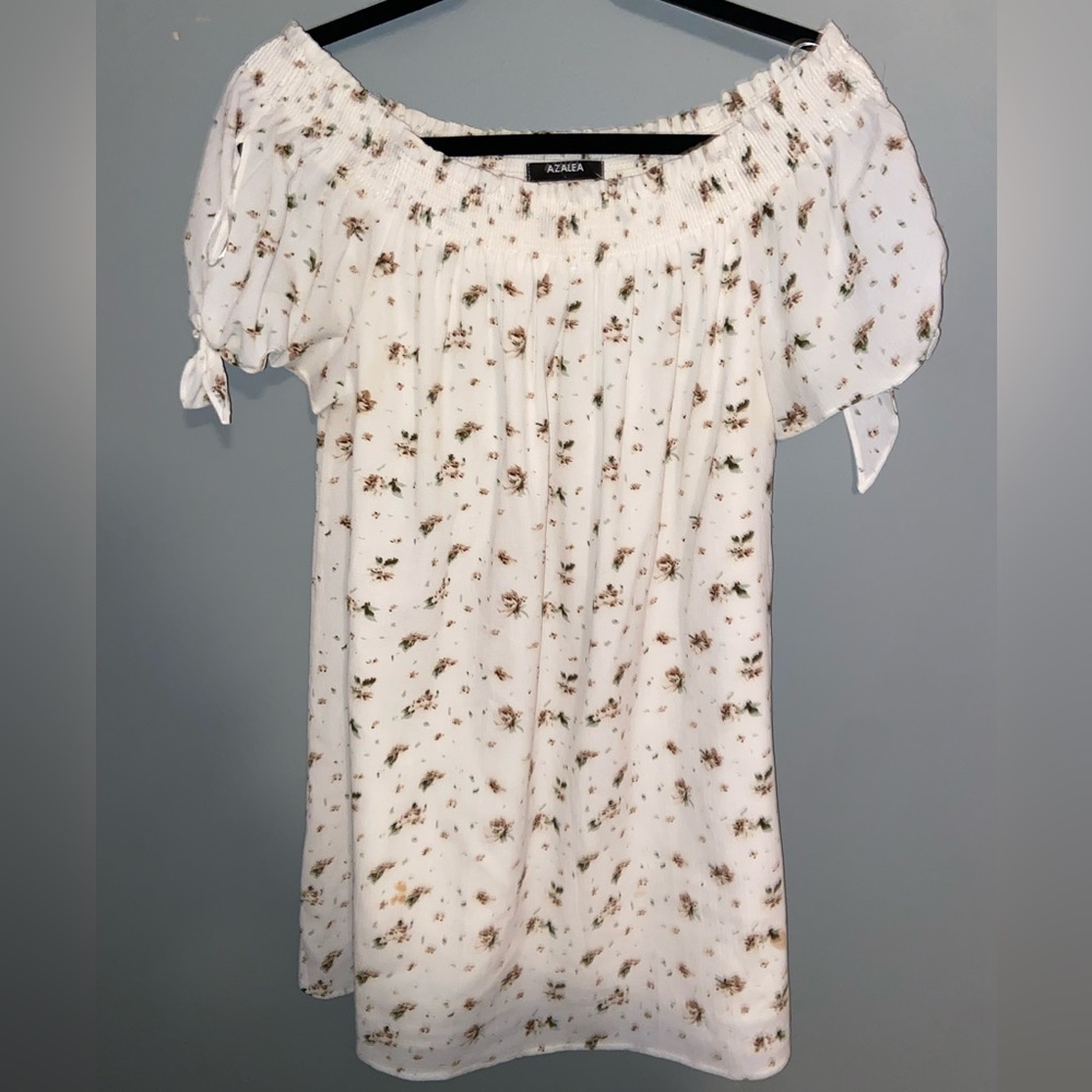Off the shoulder floral dress